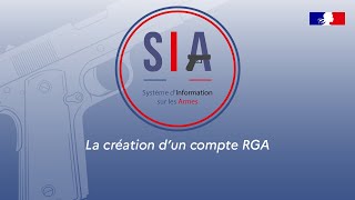 Tutoriel SIA  La création dun compte RGA [upl. by Annahaj]