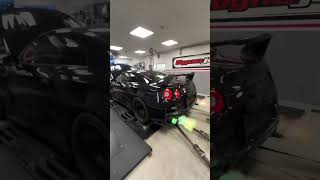 R35 GTR dyno run green flames shorts [upl. by Borg]