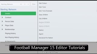 Football Manager 2015 Editor Tutorials Creating A Player [upl. by Einberger]