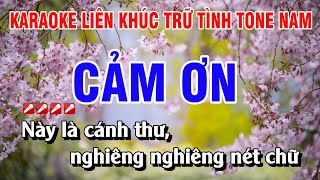 Karaoke Liên Khúc Trữ Tình Tone Nam Nhạc Sống Dễ Hát  Cảm Ơn  Nguyễn Linh [upl. by Dryden]