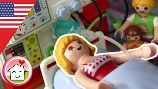 Playmobil english Mommy’s in Hospital  The Hauser Family [upl. by Nnayd]