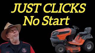 Lawnmower No Start Just Clicks Easy DIY Fix Works On Most Mowers Battery Solenoid or Starter [upl. by Enohpets912]