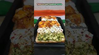 Tricolour Paneer Pizza 😍 Independence Day Special Recipe 🇮🇳 shorts 15august cookeatrepeat viral [upl. by Elson]