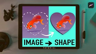 Cut an IMAGE into any SHAPE  Procreate Tutorial [upl. by Alanson417]