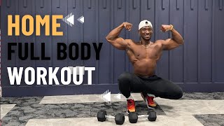 UNILATERAL Full Body Workout at Home with Dumbbells  Yassine Kone [upl. by Ecyar]