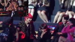 181214 BTS reaction to Namjoon screaming [upl. by Eboh]