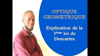 OPTIQUE GEOMETRIQUE EXPLICATION DE LA TROISIEME LOI DE DESCARTES [upl. by Luahs]