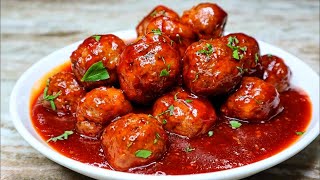 Let’s Make Grape Jelly BBQ Meatballs Meatballs Recipe Appetizer Recipe [upl. by Anesuza]