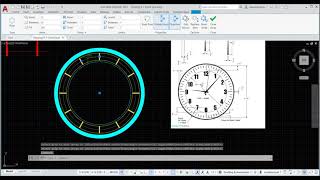 AutoCAD 2021 Practice 14  Text Polar Array Polyline Clock Face [upl. by Kralc564]