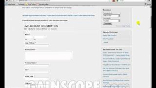 13 Cara Mendaftar Real Account di Gainscopecom [upl. by Damal]