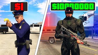 POLICÍA de 1 a 10000000 en GTA 5 [upl. by Sikko]