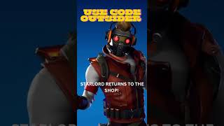 NEW STARLORD SKIN RETURNS TO FORTNITE ITEMSHOP SHORTS FORTNITE FORTNITECLIPS MARVEL GOTG [upl. by Dustan]