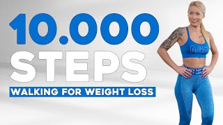 10000 STEPS 1 HOUR WALKING WORKOUT For Weight Loss No Jumping Knee Friendly No Equipment [upl. by Hephzipa573]