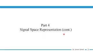 Digital Communication Systems نظم الاتصالات الرقمية Part4 Signal Space Representation cont [upl. by Asante484]