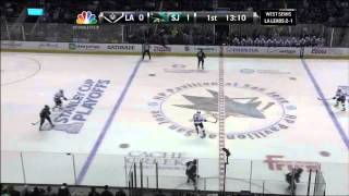 Brent Burns slapshot goal 10 May 21 2013 LA Kings vs SJ Sharks NHL Hockey [upl. by Joy]