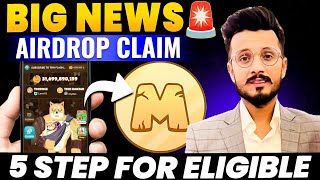 Memefi Airdrop Claim News  MemeFi Airdrop 5 Step For Eligible  MemeFi Airdrop Withdrawal News [upl. by Lise]