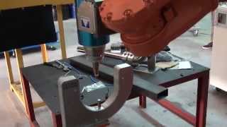 Robotic Laser Cutting Head with Bulls Eye TCP Calibration [upl. by Hutt]