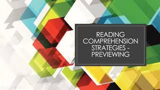 Learn English  Reading Comprehension Strategies  Previewing [upl. by Aicila]