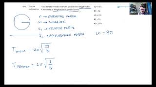 🔭 Luglio 2024  Fisica e matematica n° 489  Una molla oscilla con una pulsazione di 3π rads Calc… [upl. by Kreit]