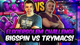 BIGSPIN vs TRYMACS  RANDOM ELIXIERGOLEM DECK CHALLENGE  Old School Duell  Clash Royale Deutsch [upl. by Ahsram]