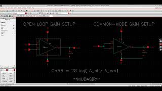 CMRR Calculation of OPAMP cadence opamp [upl. by Ymmas]