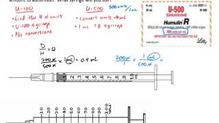 U500 Insulin Dosage Calculation Example [upl. by Aneeled943]