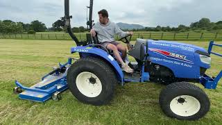 HOW TO  Use our Fleming finishing mower on our Iseki Compact Tractor TLE3400 [upl. by Navek]