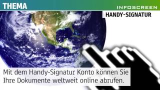 HandySignatur Konto amp ATrust auf Infoscreen [upl. by Adliw535]