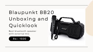 Blaupunkt Atomik BB20 20W Unboxing And Review  Bluetooth speaker with mic [upl. by Nimajneb]