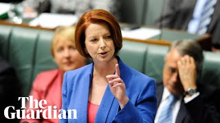 Julia Gillard misogyny speech voted most unforgettable Australian TV moment watch in full [upl. by Gudrin46]