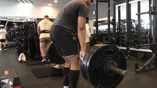 420lb Deadlift double overhand attempt [upl. by Ohaus252]