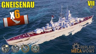 Battleship Gneisenau 6 Kills amp 107k Damage  World of Warships Gameplay [upl. by Brock]