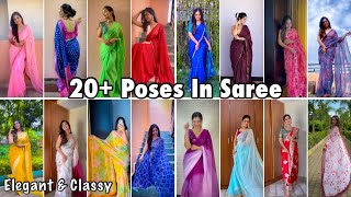 20 Photo Poses In Saree  Poses For Girls  sareeposes sareelook  Santoshi Megharaj [upl. by Aicre320]