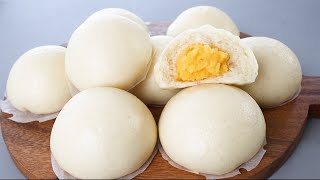 Extremely Fluffy and Soft Once you know this recipe you will be addicted Creamy Custard Buns [upl. by Darnok]