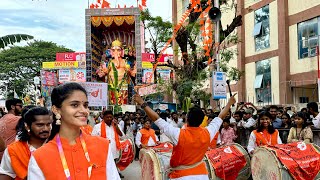 Khairatabad Ganesh 2024  Maharashtra Puneri Dhol Tasha Performance at Khairatabad Bada Ganesh 2024 [upl. by Eiliah]