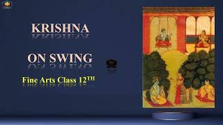 krishna on swing Fine Arts class  krishna on swing painting [upl. by Canica]