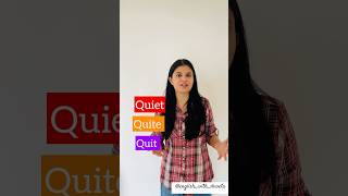 Quiet Quite amp Quit Whats the difference trending learnenglish ytshorts [upl. by Suiraj294]