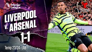 Highlights amp Goles Liverpool v Arsenal 11  Premier League  Telemundo Deportes [upl. by Acsehcnarf]