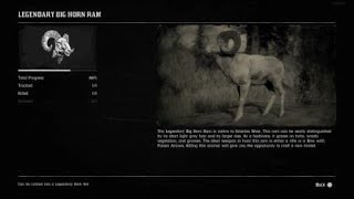 RDR 2 Story Mode Hunting The huge legendary Bighorn Ram in 2024 [upl. by Fulvia]