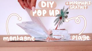 DIY Double carte popup  imprimables GRATUITS ✨ [upl. by Luapsemaj]