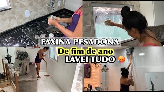 FAXINA COMPLETA PESADONA DE FIM DE ANO LAVEI TUDO Cansei 🥵 [upl. by Swanhilda]