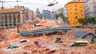 Mass Evacuation in Spain City washed away after severe flooding in Valencia bridge collapsed [upl. by Dray659]