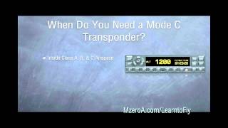 Learn to Fly  When do you need a mode c transponder [upl. by Lenahtan]