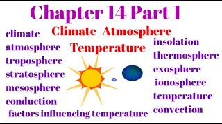 Geography Ch 14 Part 1 Climate Atmosphere Insolation Temperature [upl. by Amat]