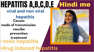 Hepatitis ABCDE  viral and non viral hepatitis for medical students explanation in Hindi [upl. by Daffodil449]