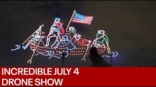 Recordsetting drone show in North Richland Hills celebrates Fourth of July [upl. by Muiram]