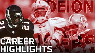 Deion Sanders Primetime Career Highlights  NFL Legends [upl. by Eecyaj515]