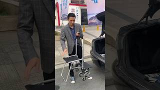 Stairs Climbing Foldable Grocery Shopping Trolley With Seat shorts [upl. by Orten]