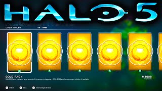 HALO 5 GOLD REQ PACK OPENING SPREE Halo 5 Guardians [upl. by Esilahc74]