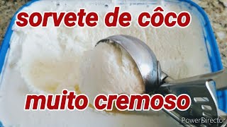 Como fazer sorvete de côco receita muito fácil sorvetecaseiro sorvetefacil sobremesa docefacil [upl. by Nwahsiek815]